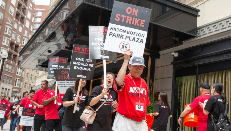 More than 10,000 US hotel workers strike during Labor Day weekend